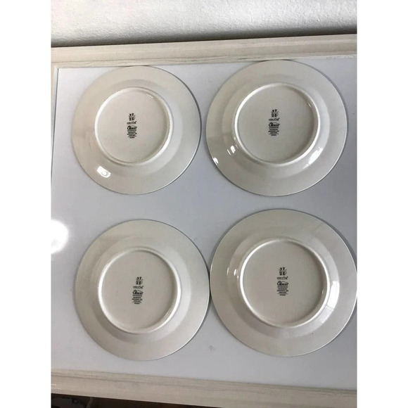 Set of 4 Gibson Max & Lucy Reindeer 8.5" Dessert/Salad Plate Jingle Collection - Picture 7 of 9